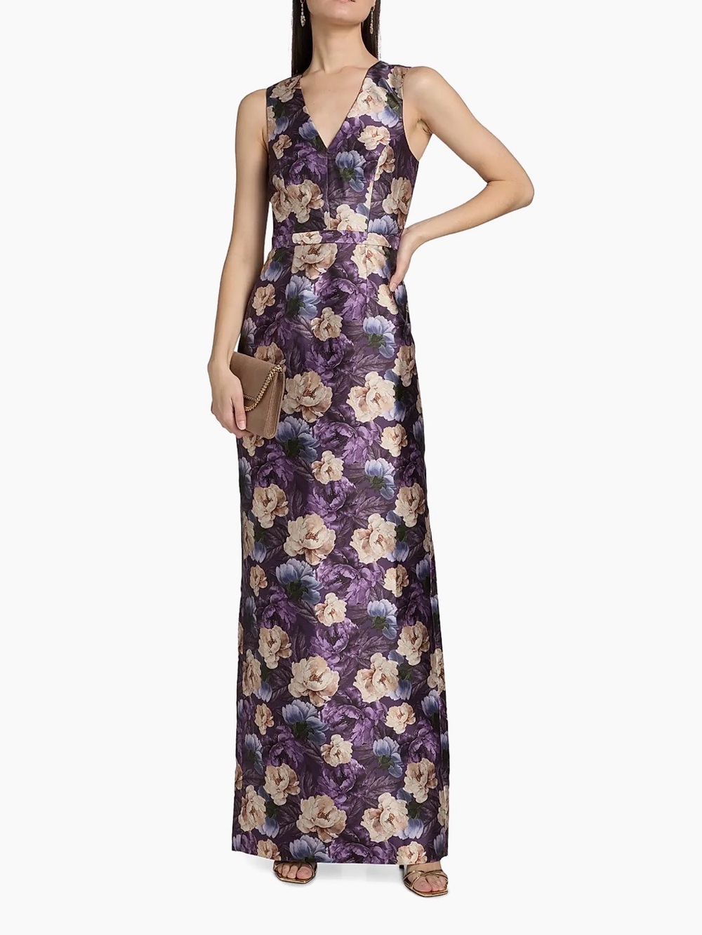 Sachin + Babi Adellyn Floral Sleeveless Gown